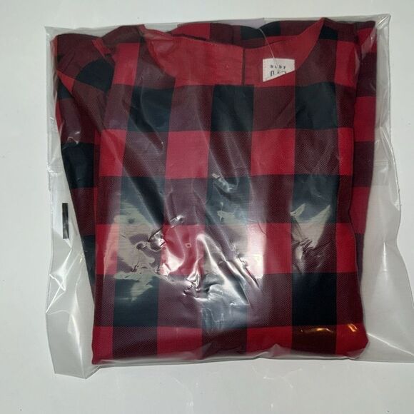 🔥GAP Red and Black Fit and Flare Puff Sleeve Dress Sz 2 years new - Picture 1 of 4